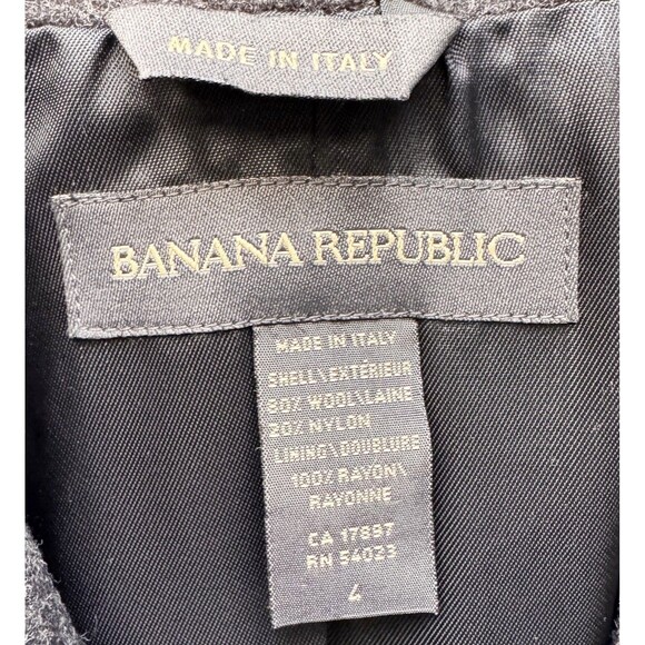 Banana Republic Blazer Women’s Sz 4 Made In Italy Grey Wool Blend Quiet Luxury - Picture 6 of 16